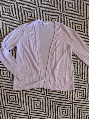 J. Jill Linen Blend Lavender Open-Front Women's Cardigan